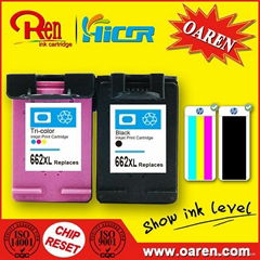 Remanufactured Ink Cartridge for HP 662 XL Show Ink Level