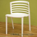 細背條與寬背條PP環保塑膠椅 4