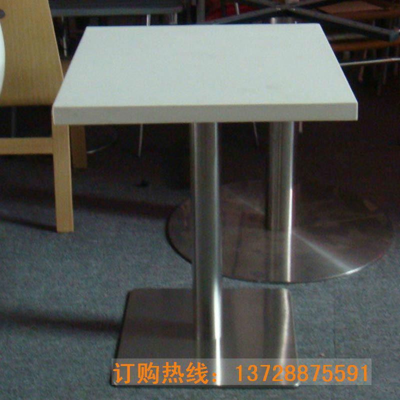 人造石桌面不鏽鋼腳快餐桌 5