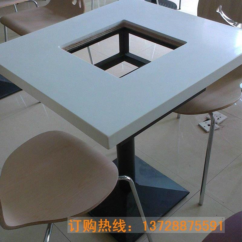铸铁脚人造石桌面火锅桌 3