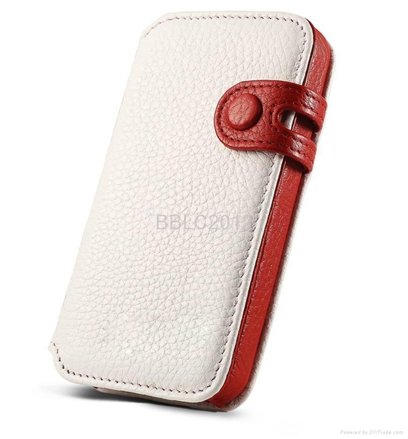 Magnetic Flip Leather Case with Button and Cutout Placement for iPhone 2