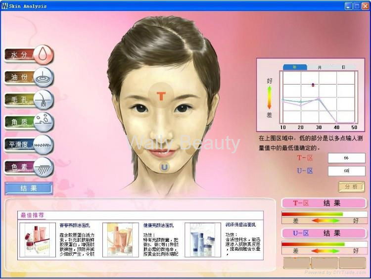 Portable skin analyzer 3D display 4