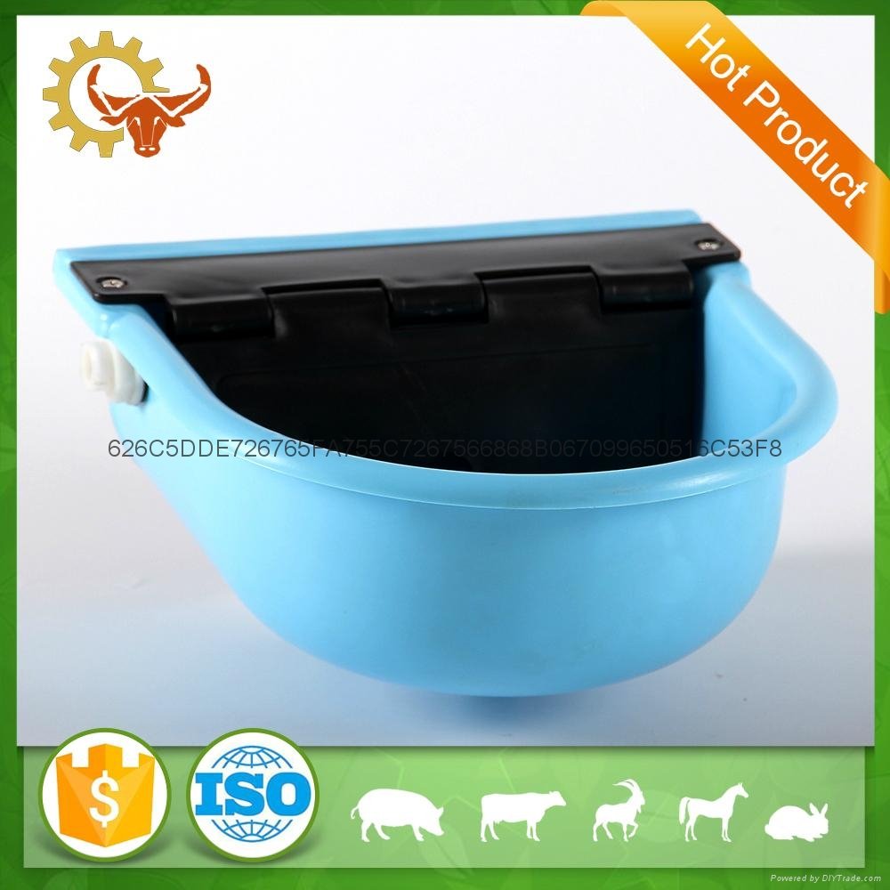plastic cattle water bowl with cooper float 4L 4