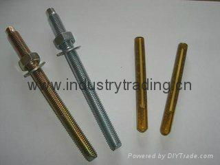 Wedge bolt for building hardware fastener