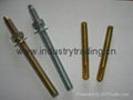 Wedge bolt for building hardware fastener