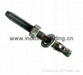 Wedge anchor for building hardware construction material