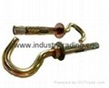 Hook expansion anchor of hardware for building construction