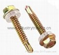 Hex head self-drilling screw for