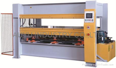 Woodworking hot press machine