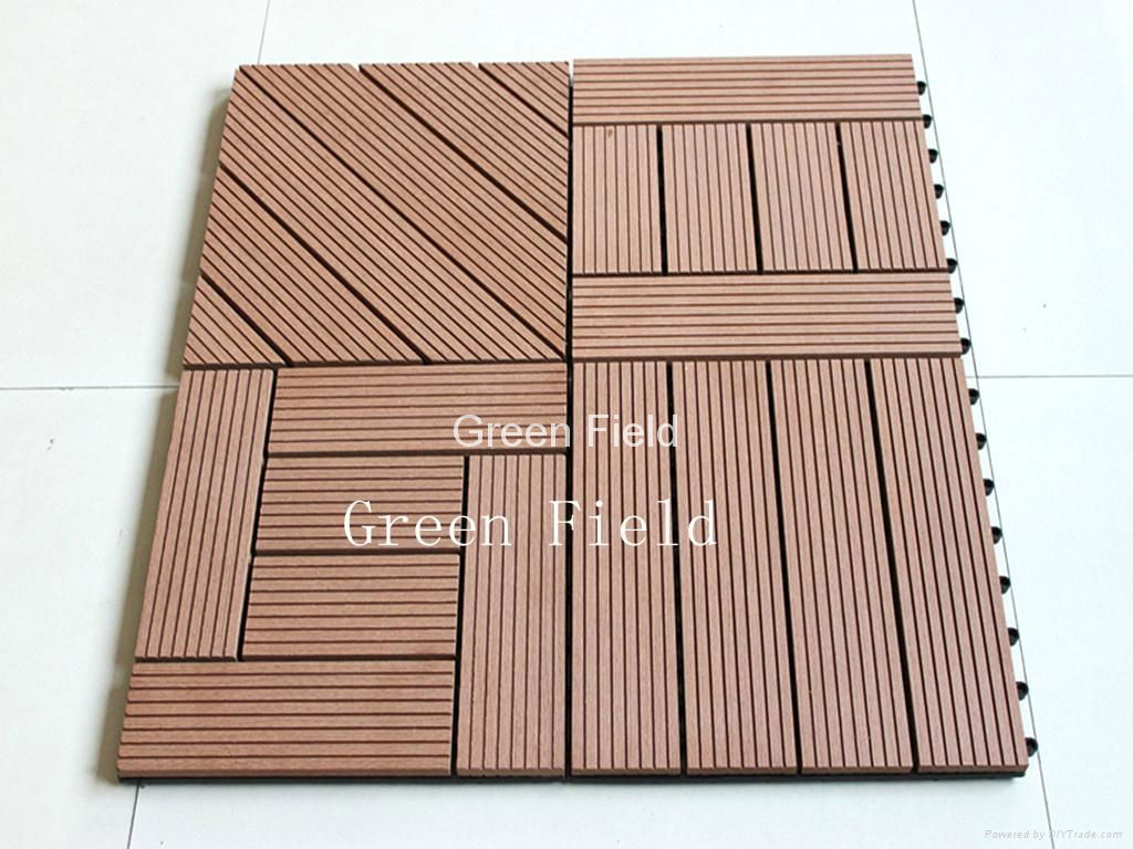 WPC decking tiles for parks