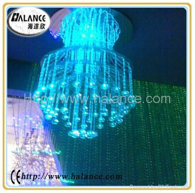 fibre optics crystal ball chandelier light for lighting decoration