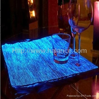 Luminous optical fiber fabric cloth