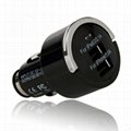 dual USB car charger 3.1A output for