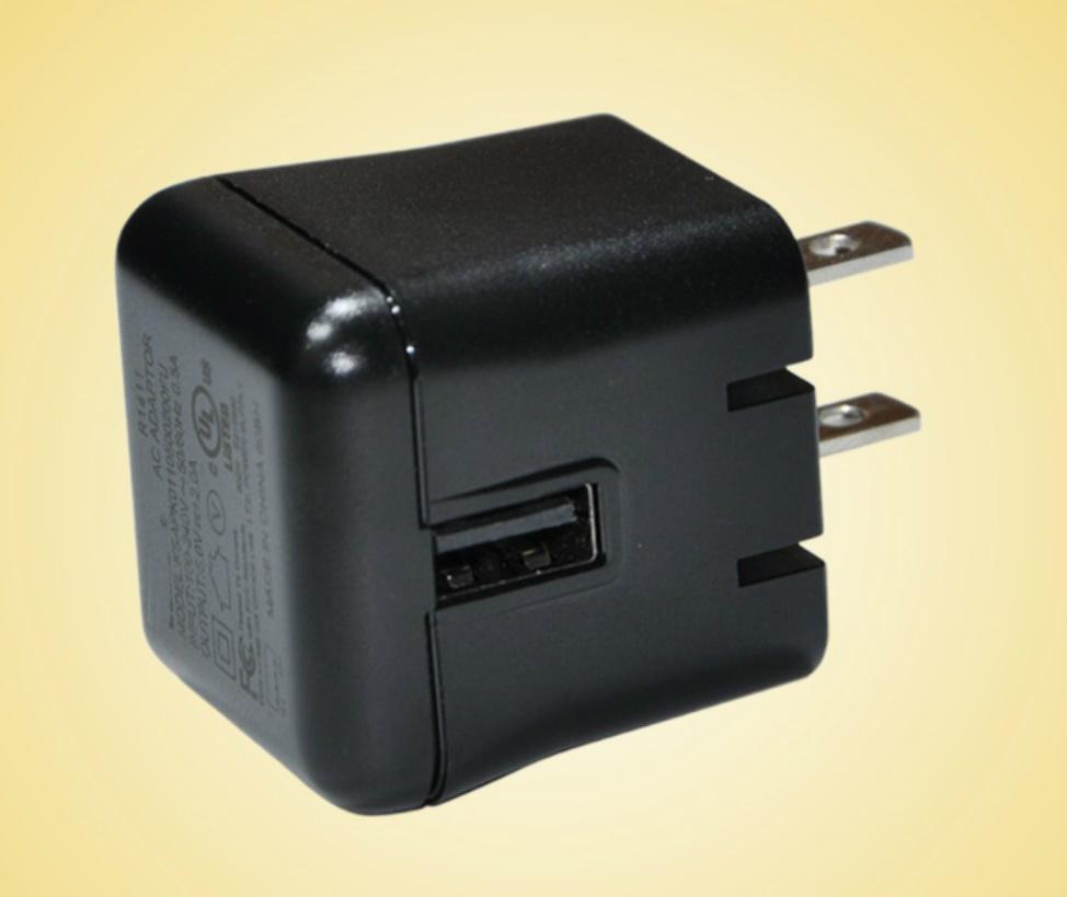 dual USB power charger 5V/3.1A output, foldable US plug 4