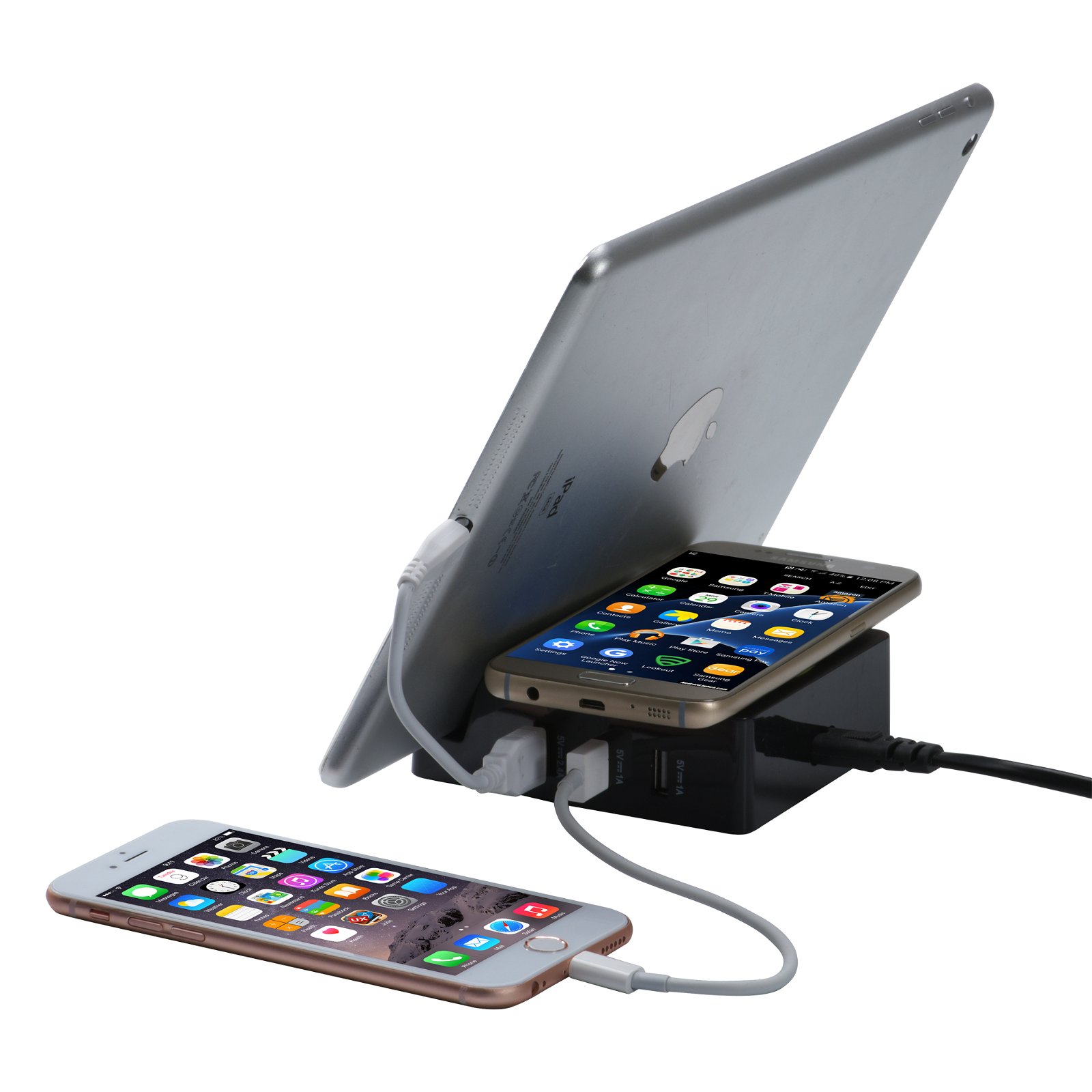 Fast Qi wireless charger station with 3 USB ports 5