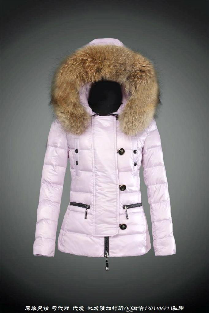 wholesale brand women down jacket with raccoon fur