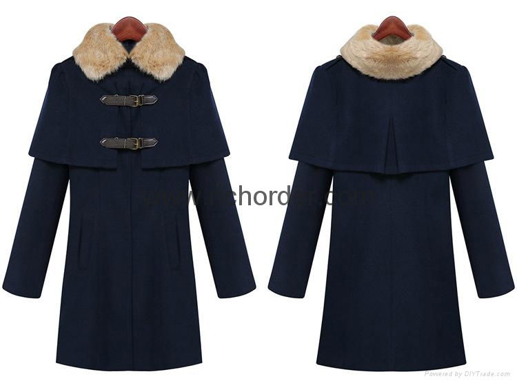 brand design winter women overcoats lady's outercoats 5