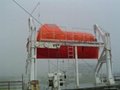 Lifeboat with davit for training center
