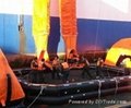 Liferaft personnel transfer basket marine evacuation chute