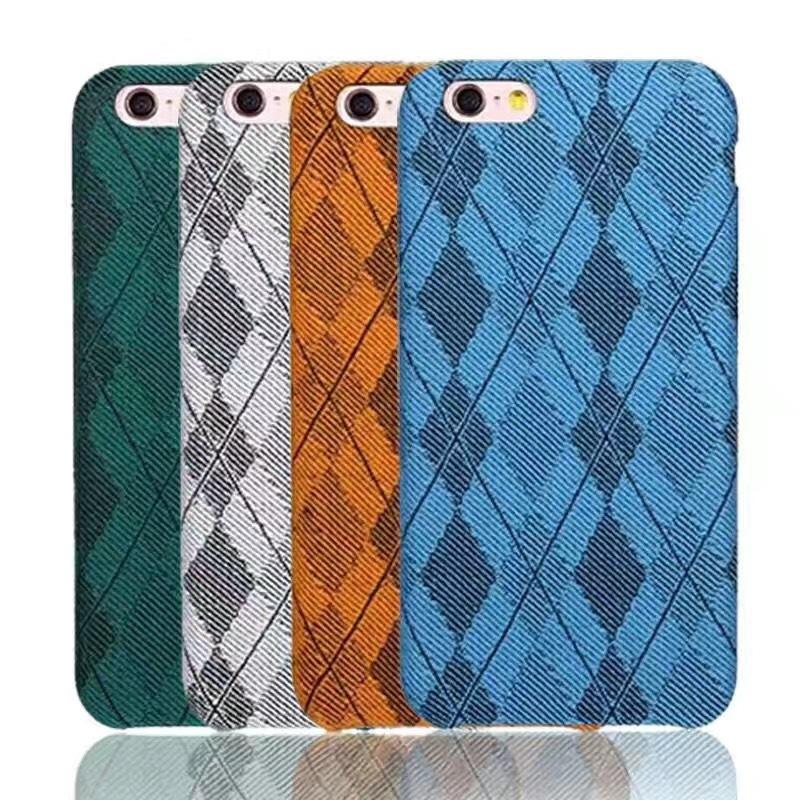 New arrival Tartan check fabric cloth mobile phone case for iphone 11 back cove 2