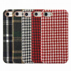 Accessories for Smart Phone iphone  11 Check Retro Lattice Fabric Phone Case