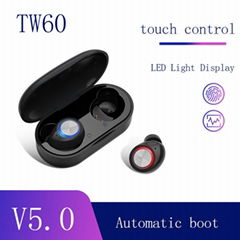 Noise Canceling Stereo Music Handsfree Earbuds Hifi Wireless Bluetooth Earphone