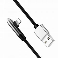 High Quality Zinc Alloy Aluminum Fast Charging Data Cable For Iphone android 