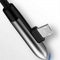 High Quality Zinc Alloy Aluminum Fast Charging Data Cable For Iphone android  2