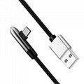 High Quality Zinc Alloy Aluminum Fast Charging Data Cable For Iphone android  3