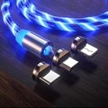 New Good Quality Led Micro USB 8Pin Type C Magnet Streaming light Charging Cable