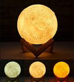 Amazon Electric Room Decoration 8CM 12CM 15CM LED White Yellow 3D Moon Lamp 1