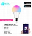 Smart WiFi Light Bulb, LED RGB Color Changing, Compatible with Alexa and Google 