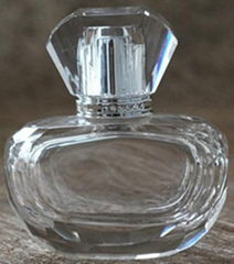 perfume glass bottle with plastic cap