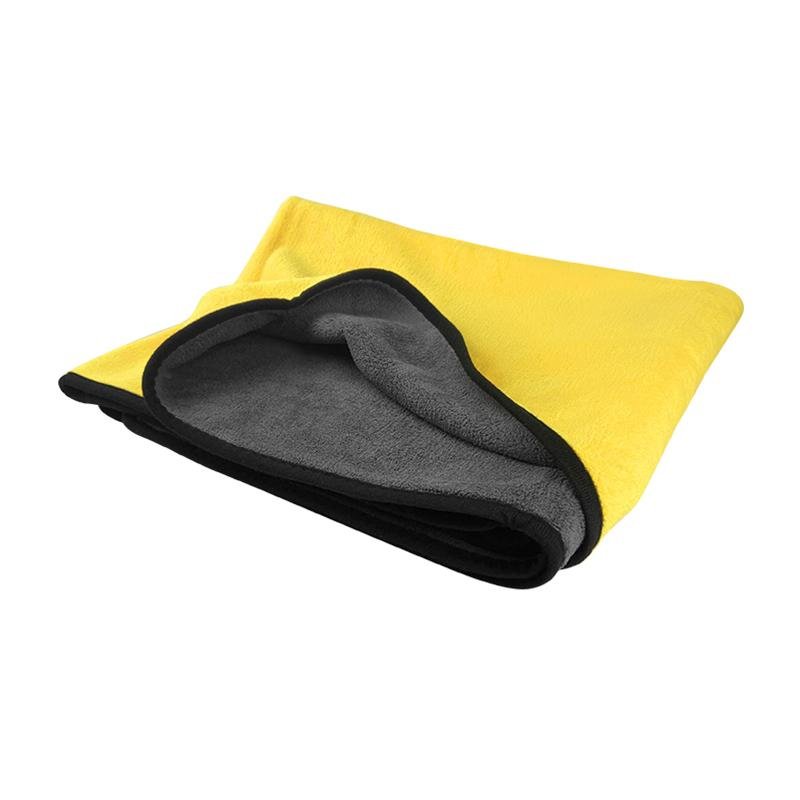 超細纖維加厚洗車毛巾黃色擦車毛巾家用 5