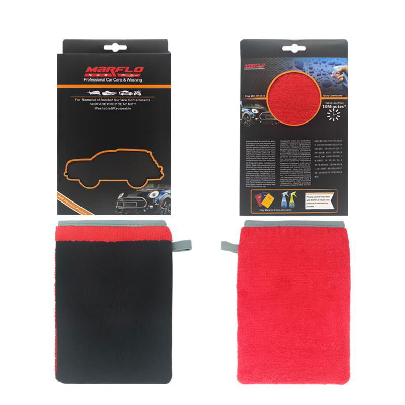 Plush Clay Bar Car Washing Glove Microfiber Cloth Clay Mitt Car Wax Detailing 2