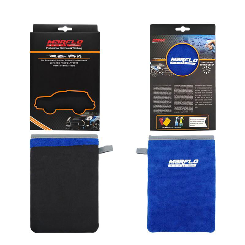 Car Care Maintenance Tools Magic Clay Glove Blue Mitt Microfiber Auto Detailing 3