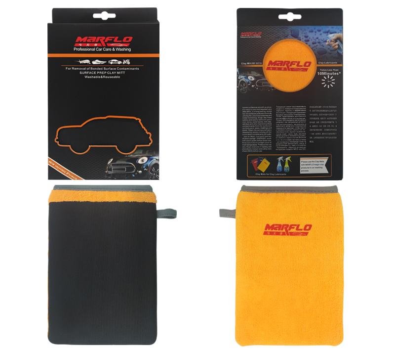 Magic Clay Glove Orange Mitt Microfiber Auto Detailing Car Accessories 2