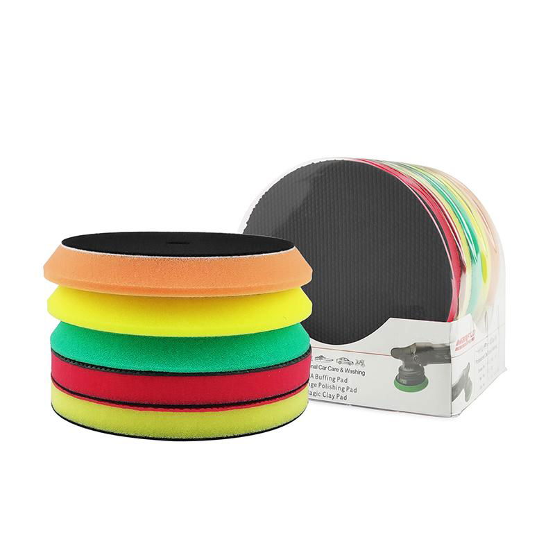 Buffing Pads Set 150mm 6Inch Car Waxing Polishing Pads Detailing Clay Pads 2