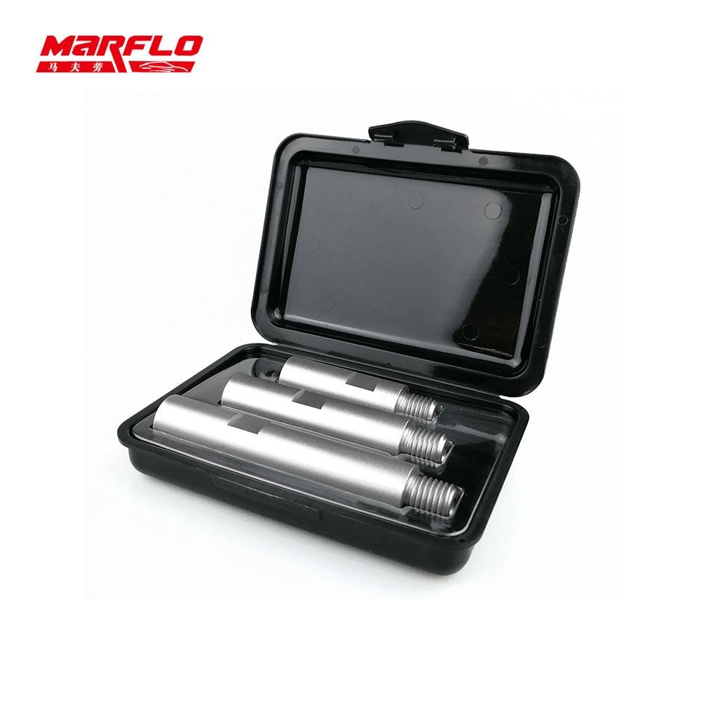 MARFLO不锈钢M14旋转抛光机延伸轴用于汽车护理抛光配件工具自动细化