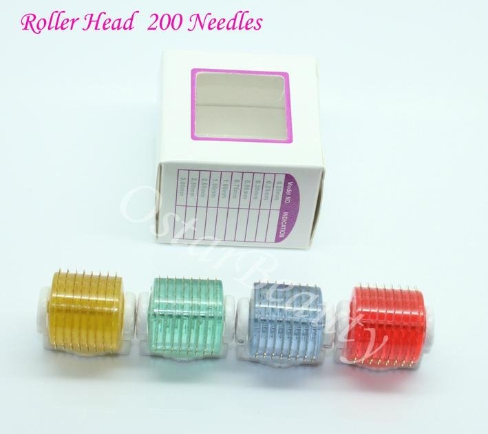 200 needles LED Vibrating Derma Roller 4 LED colors(red, blue, green, yellow) 5
