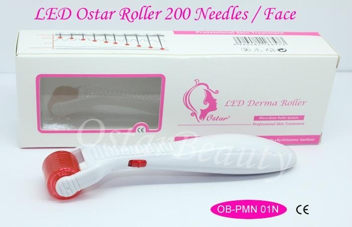 200 needles LED Vibrating Derma Roller 4 LED colors(red, blue, green, yellow) 2