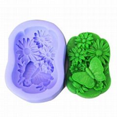 R0962 Butterfly with flower silicone