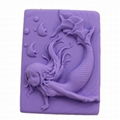 R0828 Mermaid Silicone Soap Mold Silicone chocolate resin clays Mold 2