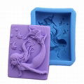 R0828 Mermaid Silicone Soap Mold Silicone chocolate resin clays Mold 4