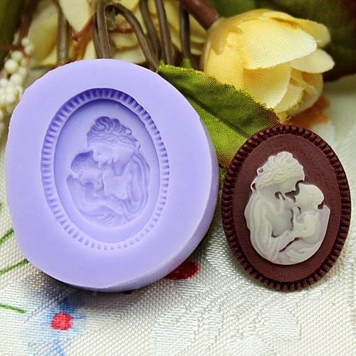 F0191 Mom and Baby Mold Souvenir Polymer Clay Molds Resin Mold  2