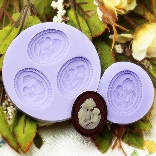 F0191 Mom and Baby Mold Souvenir Polymer Clay Molds Resin Mold  5