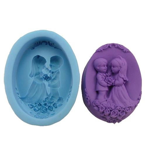 R0820 Wedding Silicone Soap Mold  Silicone  chocolate clays resin wedding Mold 3