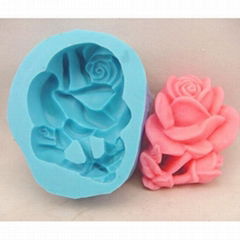 R0417 Mini Silicone Soap Mold rose flower silicone resin clays chocolate molds