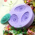 F0172 Mini flower silicone soap mold silicone resin clays  moulds 2