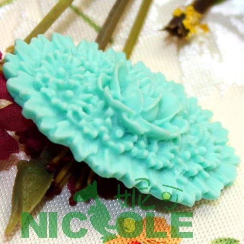 F0172 Mini flower silicone soap mold silicone resin clays  moulds 4